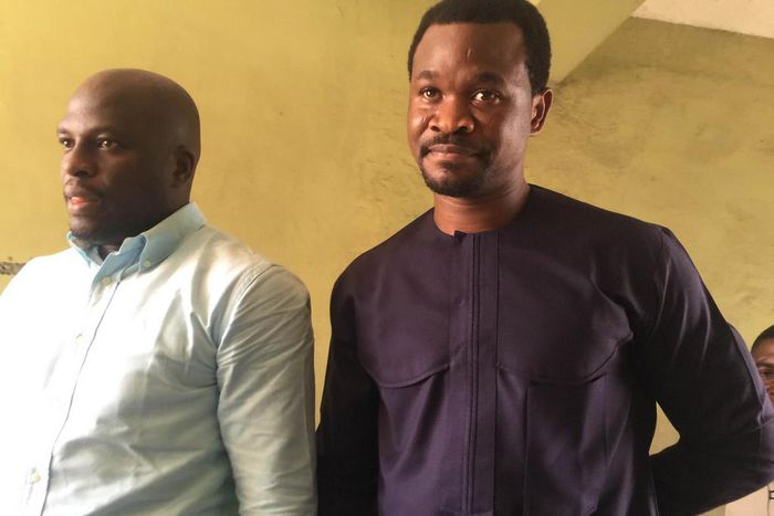 L-R Lekki Gardens contractor, Taiwo Odofin and the Managing Director of Lekki Garden Homes, Robert Nyong.