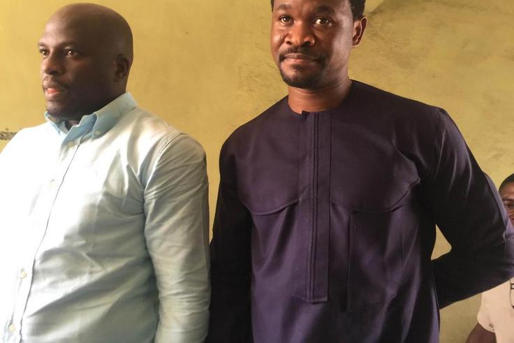 L-R Lekki Gardens contractor, Taiwo Odofin and the Managing Director of Lekki Garden Homes, Robert Nyong.