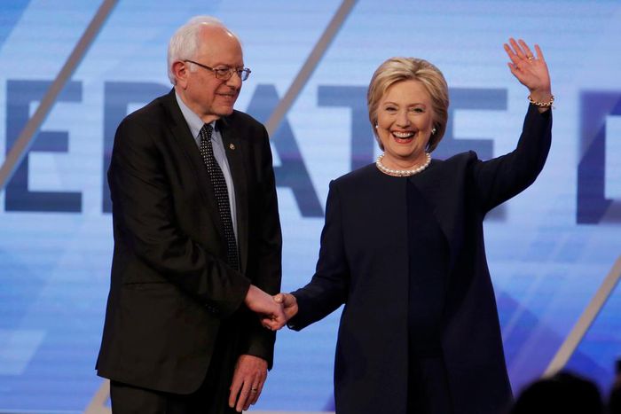 Clinton, Sanders find common enemy at presidential debate: Trump