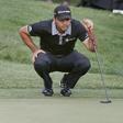 Mar 20, 2016; Orlando, FL, USA; Jason Day of Australia lines up his putt on the 18th hole during the final round of the Arnold Palmer Invitational presented by Master Card at Bay Hill Club and Lodge . Mandatory Credit: Reinhold Matay-USA TODAY Sports