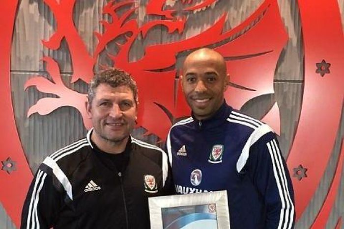 Thierry Henry passes his UEFA A Licence coaching badge