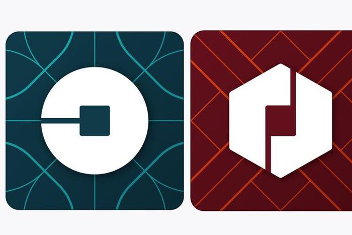 Uber's new rider logo (left) and partner logo (right)