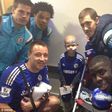 John Terry, Eden Hazard, Kurt Zouma with Tommi Miller