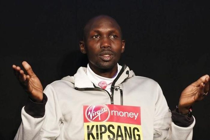 Kenya's Wilson Kipsang during a press conference ahead of the 2016 Virgin Money London Marathon