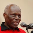 Angola's presiden Jose Eduardo dos Santos addresses supporters during the party's last rally for the parliamentary elections in Camama, outside the capital Luanda, August 29, 2012.
