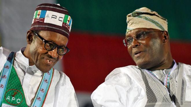President Muhammadu Buhari, the candidate of APC and Atiku Abubakar, the candidate of PDP