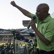 The Association of Mineworkers and Construction Union (AMCU) President Joseph Mathunjwa speaks to striking mine workers at the Royal Bafokeng Stadium in Rustenburg, June 23, 2014.   REUTERS/Skyler Reid