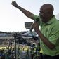 The Association of Mineworkers and Construction Union (AMCU) President Joseph Mathunjwa speaks to striking mine workers at the Royal Bafokeng Stadium in Rustenburg, June 23, 2014.