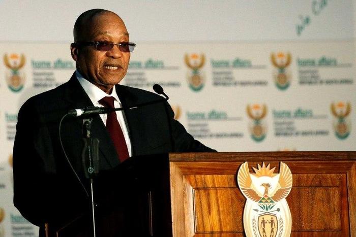 President Jacob Zuma speaks during the official launch of the eChannel Pilot Project of the Department of Home Affairs in Midrand, Johannesburg, April 7, 2016.