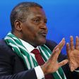 Aliko Dangote, President and Chief Executive Officer of Dangote Group and Co-Chair of the World Economic Forum (WEF) Annual Meeting 2014, speaks during a session at the WEF  in Davos January 22, 2014.  REUTERS/Denis Balibouse