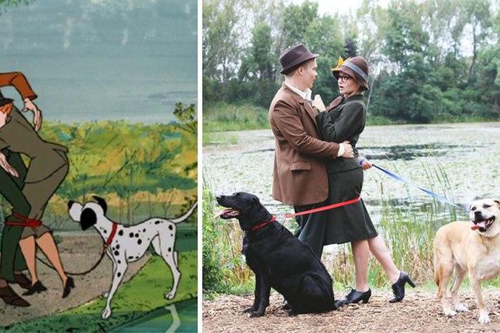 Couple recreates scenes from '101 Dalmatians' and it is amazing