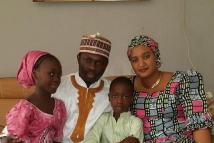 Ali Nuhu, wife and two kids