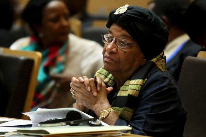 Liberia's President Ellen Johnson-Sirleaf attends the opening ceremony of the 26th Ordinary Session of the Assembly of the African Union (AU) at the AU headquarters in Ethiopia's capital Addis Ababa, January 30, 2016. REUTERS/Tiksa Negeri