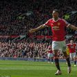 Marcus Rashford celebrates after scoring against Aston Villa on Saturday, April 16
