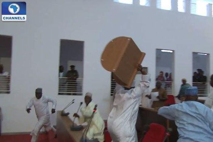 Nasarawa state House of Assembly members in a fight