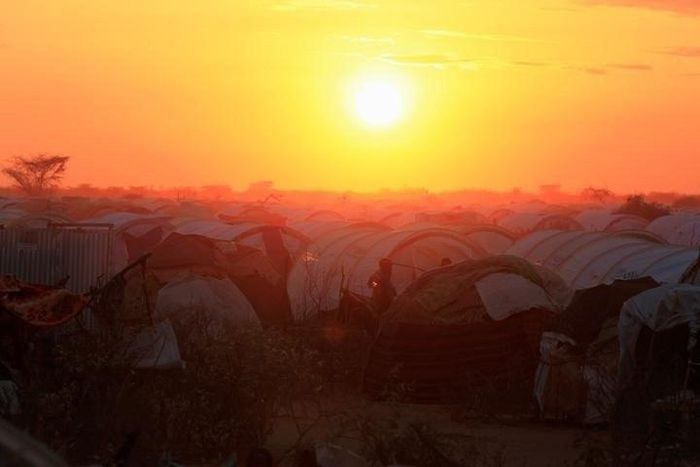 The sun sets over the Ifo extension refugee camp in Dadaab, near the Kenya-Somalia border, in Garissa County, Kenya, July 31, 2011.