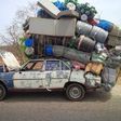 Overloaded car