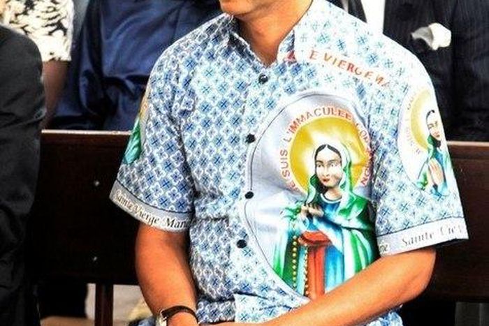 Moise Katumbi, the multi-millionaire former governor and prominent opposition leader, attends a funeral mass in honor of legendary Congolese singer Papa Wemba, born Jules Shungu Wembadio Pene Kikumba, in Lubumbashi, the capital of Katanga province of t...