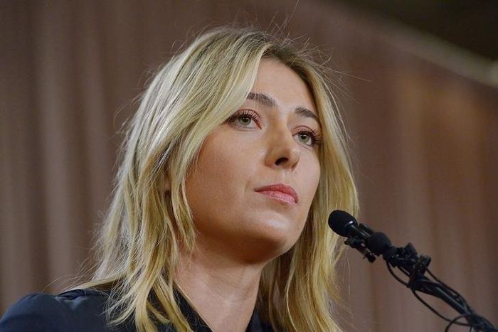 Mar 7, 2016; Los Angeles, CA, USA; Maria Sharapova speaks to the media announcing a failed drug test after the Australian Open during a press conference today at The LA Hotel Downtown. Mandatory Credit: Jayne Kamin-Oncea-USA TODAY Sports
