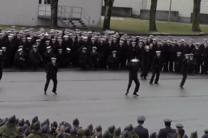 Navy Cadets goes viral after dancing to Uptown Funk during graduation ceremony