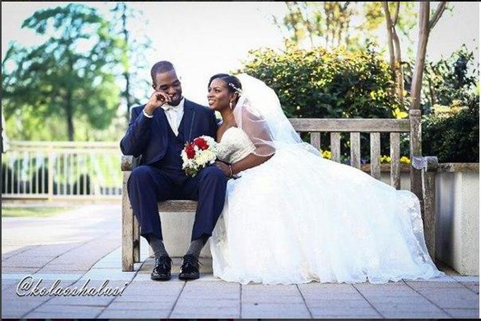 Liz Awoliyi and Tosin Osho's white wedding