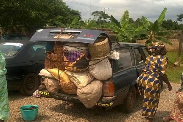 Overloaded vehicle