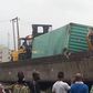 Container falls on Ojuelegba bridge