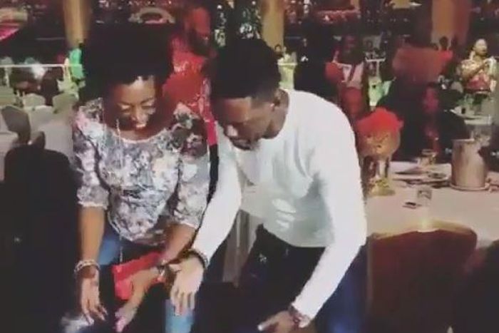 Kate Henshaw & AY dancing