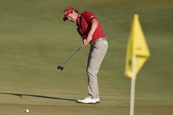Bryce Molder putts on the 18th green during the third round of the 2016 Players Championship golf tournament at TPC Sawgrass - Stadium Course.