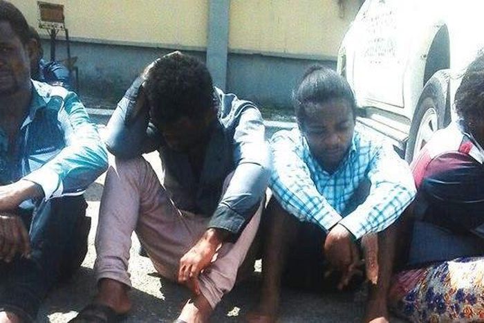 Suspects of fake money syndicate paraded by the Police