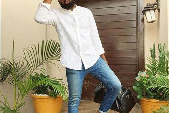 Noble Igwe rocks casual outfit