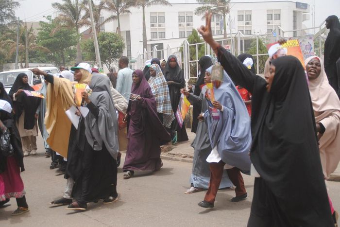 Members of the Shiite Movement in Nigeria protesting in kaduna