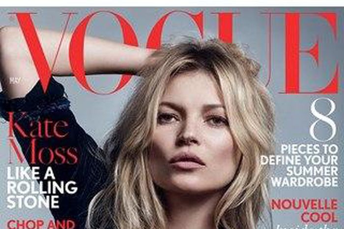 Kate Moss on the cover of Vogue UK