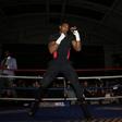 Anthony Joshua during his work out. Boxing - Charles Martin & Anthony Joshua Public Work-Outs - York Hall, Bethnal Green