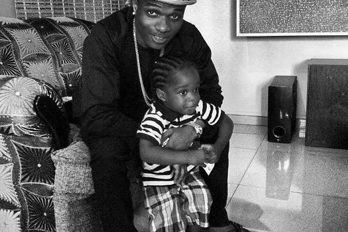Wizkid with his son Boluwatife