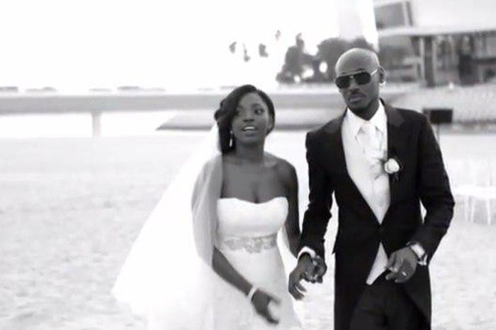 Annie and 2face Idibia on their wedding day