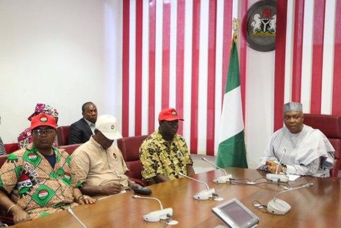 Senate meets with NLC over fuel price hike strike.