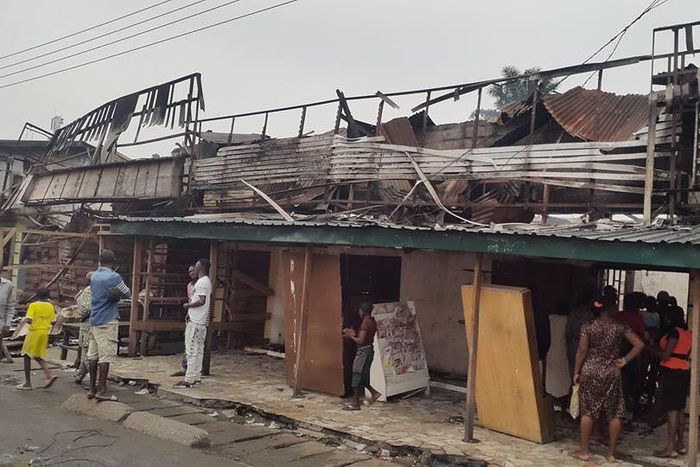 Fire guts 40 lock-up shops at Ladipo Auto-Market