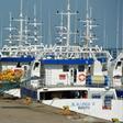 Security guards patrol past the EMATUM fishing fleet docked in Maputo, Mozambique, May 3, 2016. REUTERS/Grant Lee Neuenburg