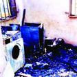 Photo of the charred apartment