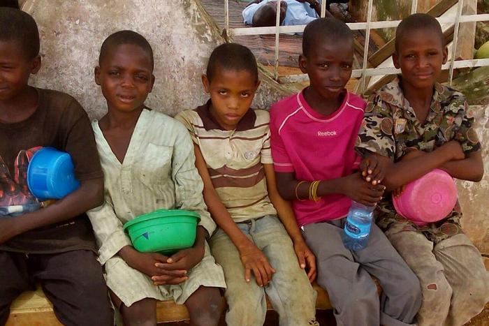 Some children begging
