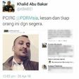 Malaysia Inspector-General of Police, Khalid Abu Bakar's tweet