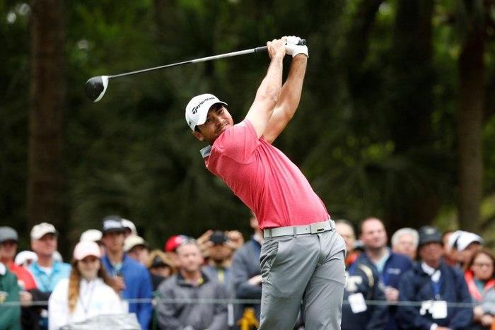 Apr 15, 2016; Hilton Head, SC, USA; Jason Day hits his tee shot on the 9th hole during the second round of the RBC Heritage golf tournament at Harbour Town Golf Links. Mandatory Credit: Jason Getz-USA TODAY Sports