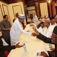 President Muhammadu Buhari meets with some leaders of the All Progressives Congress (APC) at the Presidential Villa in Abuja on Tuesday, March 22, 2016.