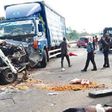 An accident scene on the Lagos-Ibadan Expressway