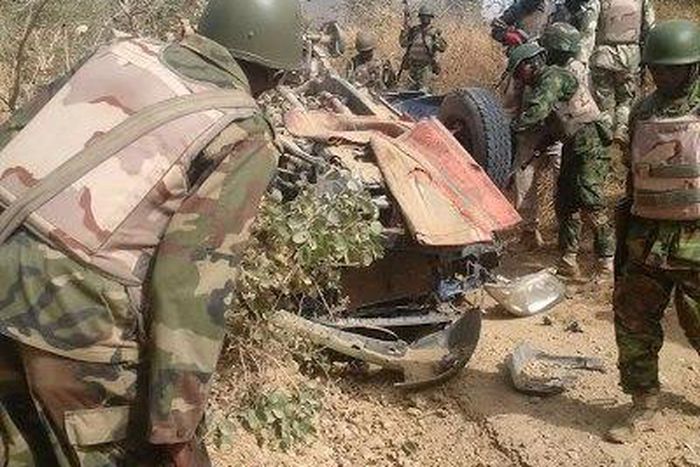 Soldiers on anti-Boko Haram operation in Borno State