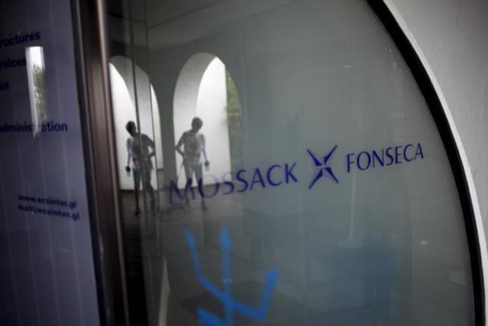 Mossack Fonseca law firm sign is pictured at the Neptune House building in the British colony of Gibraltar, April 4, 2016. 
