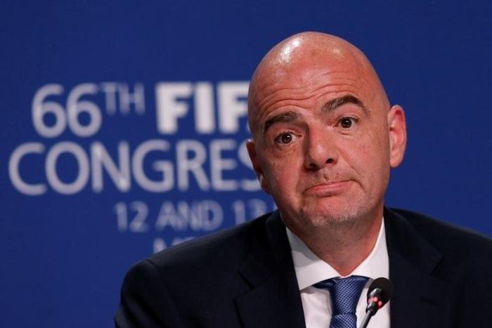 FIFA President Gianni Infantino listens to a journalist's questions during a news conference after the 66th FIFA Congress in Mexico City, Mexico, May 13, 2016.