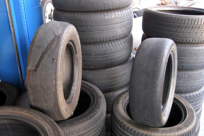 Worn out tires