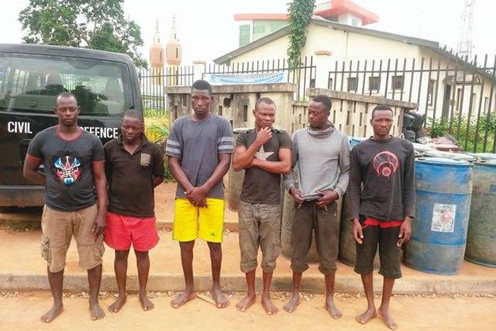 The arrested oil thieves